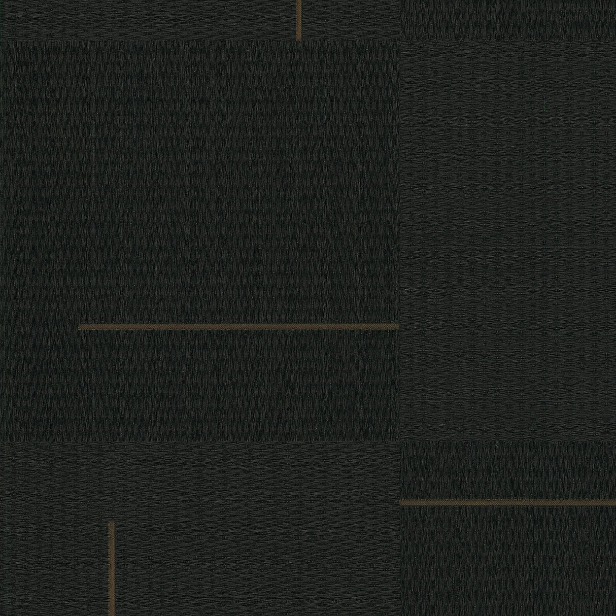 York Black Geo Block Weave Black Wallpaper