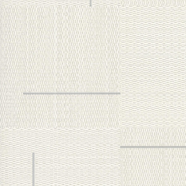 York Ivory Geo Block Weave Ivory Wallpaper