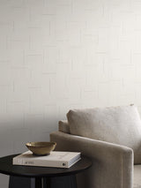 York Ivory Geo Block Weave Ivory Wallpaper