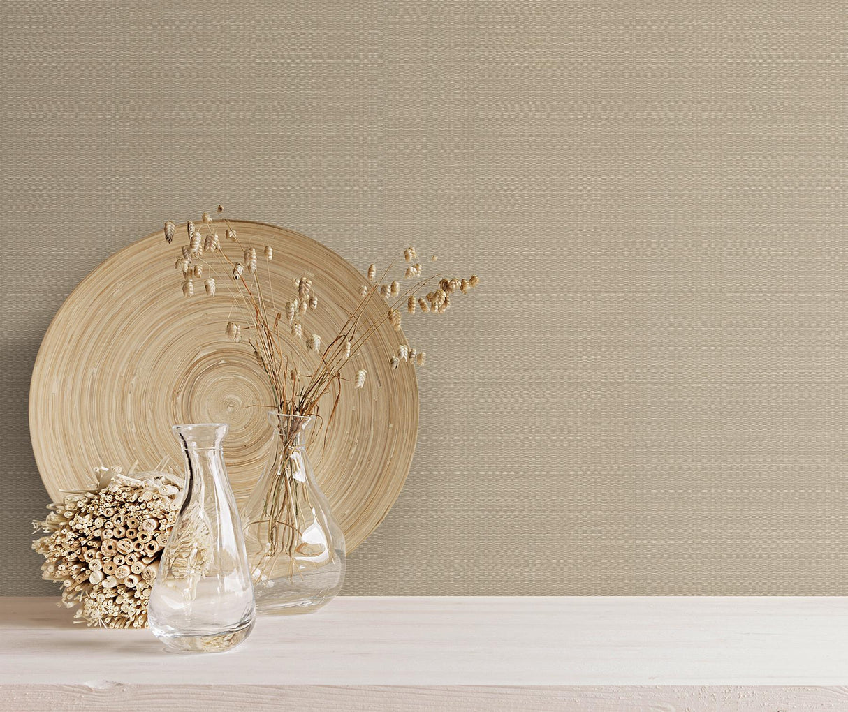 York Straw Bali Basketweave Brown Wallpaper