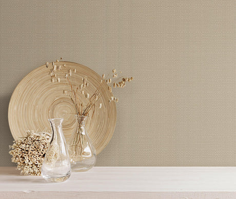 York Straw Bali Basketweave Brown Wallpaper