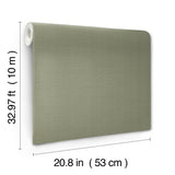 York Sage Bali Basketweave Green Wallpaper