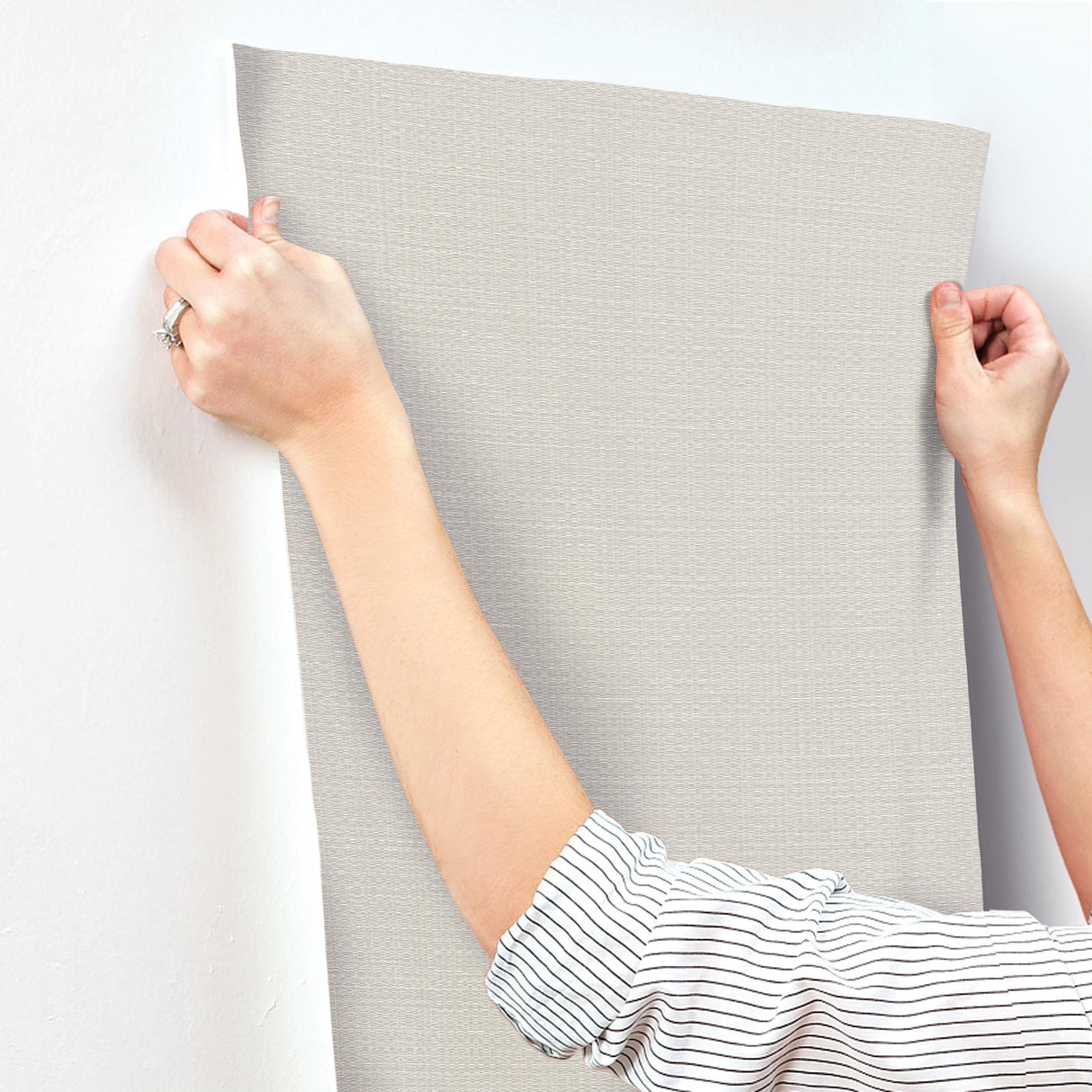 York Warm Grey Bali Basketweave Grey Wallpaper