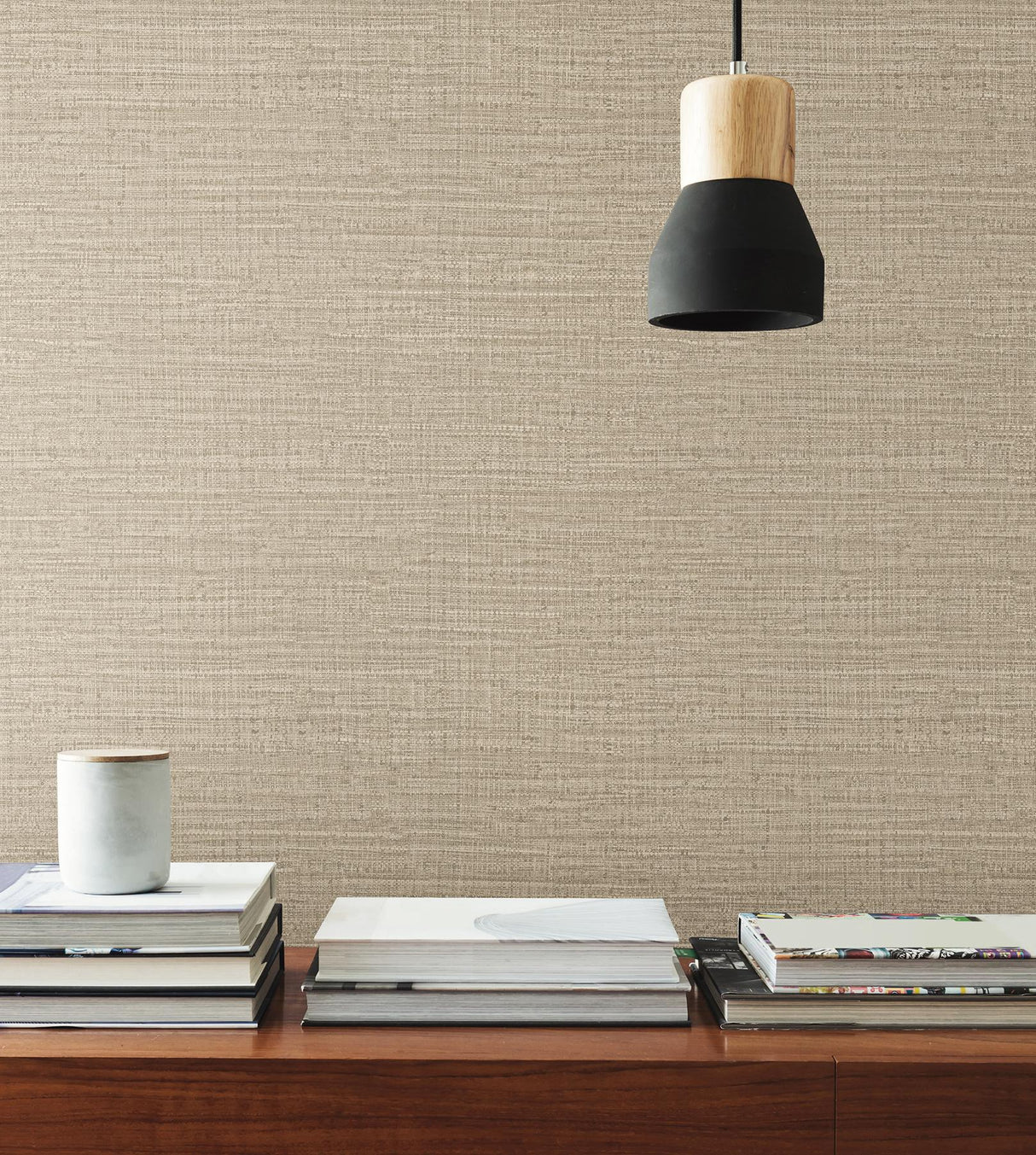 York Beige Scotland Tweed Beige Wallpaper
