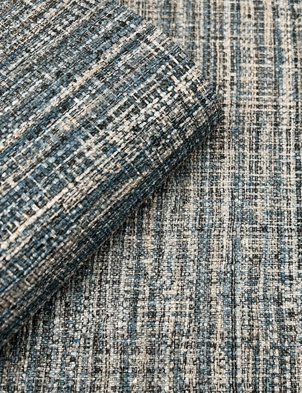 York Ocean Scotland Tweed Blue Wallpaper