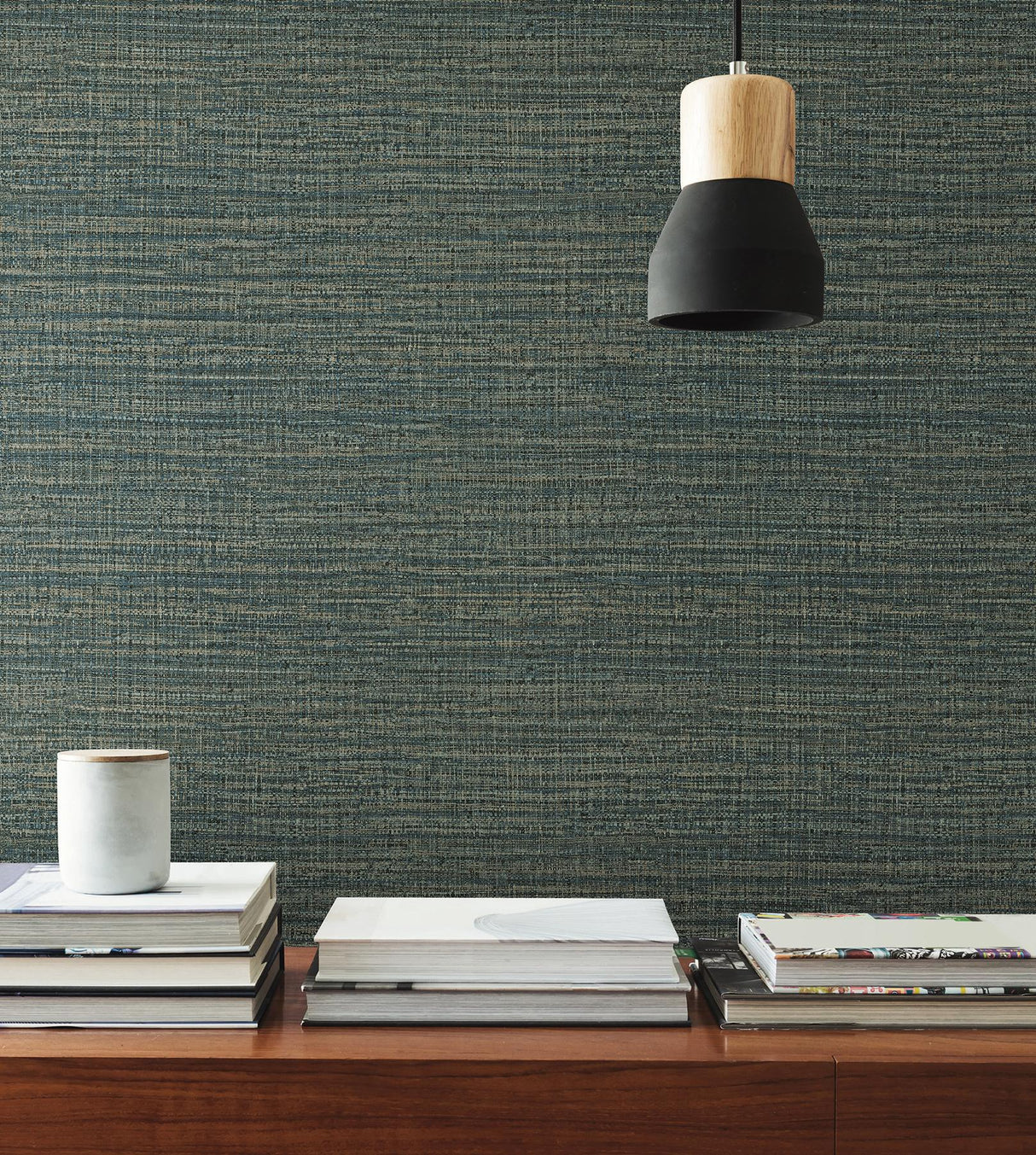 York Ocean Scotland Tweed Blue Wallpaper