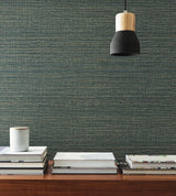 York Ocean Scotland Tweed Blue Wallpaper