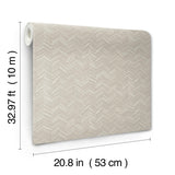 York Light Grey Raised Chevron Grey Wallpaper