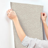 York Light Grey Raised Chevron Grey Wallpaper