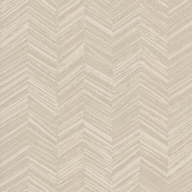 York Beige Raised Chevron Beige Wallpaper