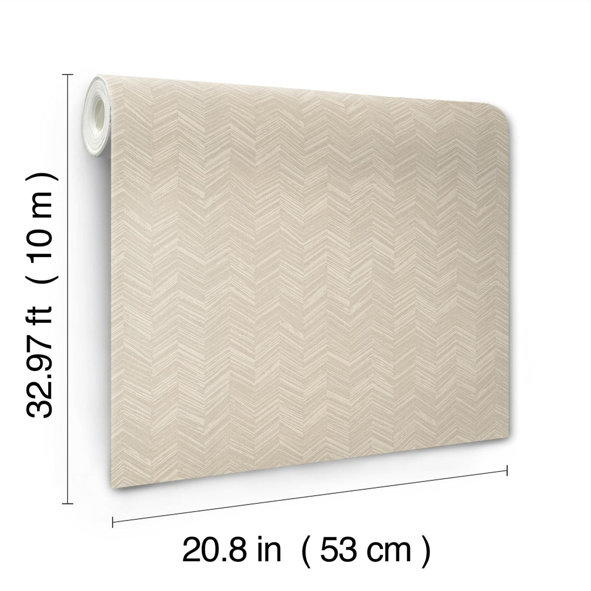 York Beige Raised Chevron Beige Wallpaper