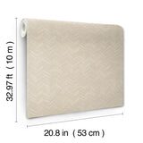 York Beige Raised Chevron Beige Wallpaper