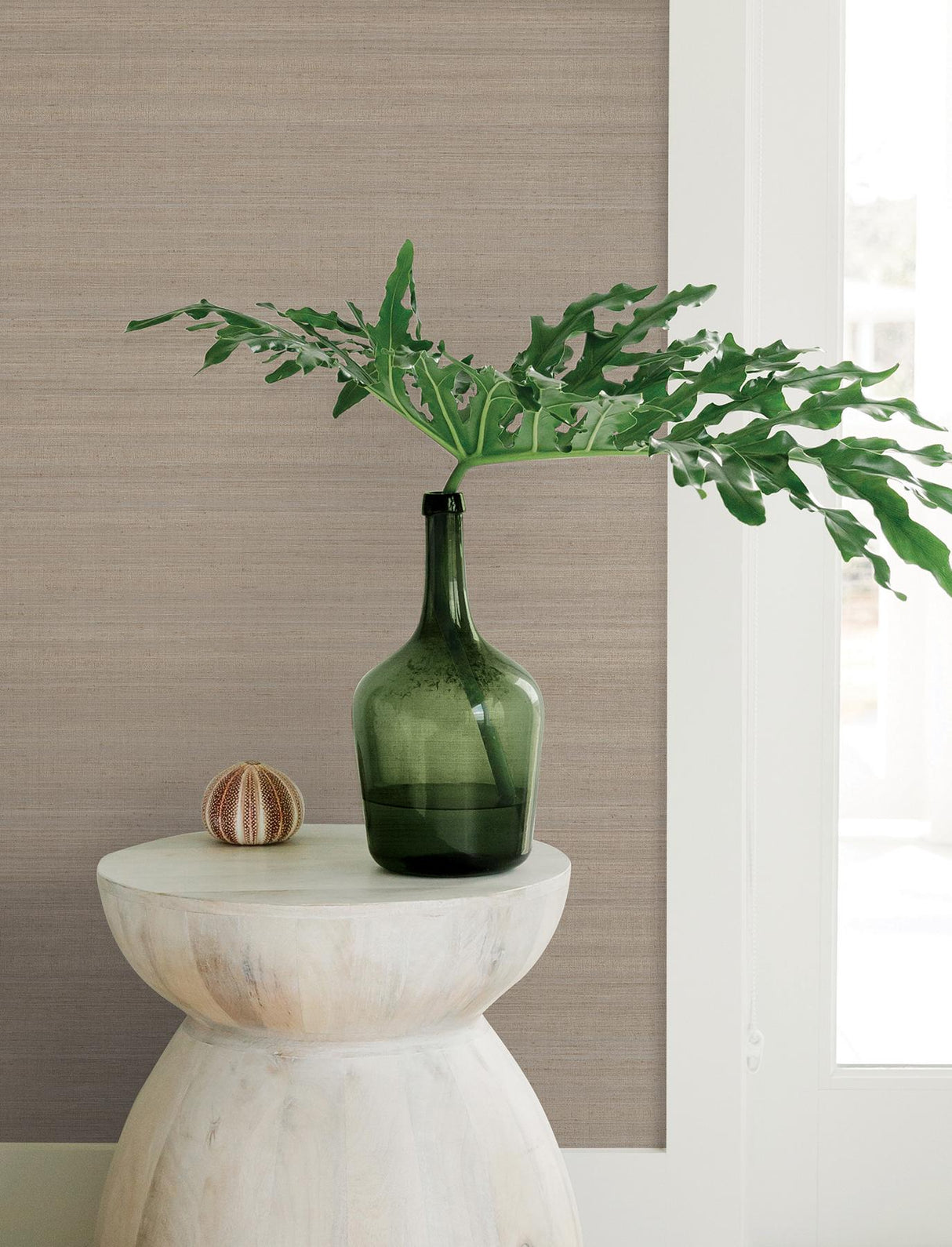 York Mushroom Milano Silk Brown Wallpaper