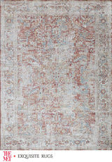 Exquisite The Met X Exquisite Rugs Antique Loom Rust/Beige Area Rug 0.02'X12.0' Rug