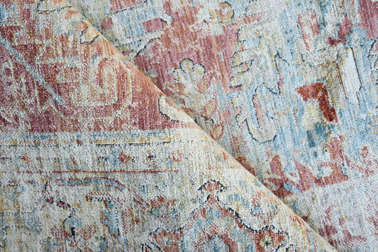 Exquisite Rugs Antique Loom 5593 Rust/Beige Polyester powerloom 15' x 12' Area Rug