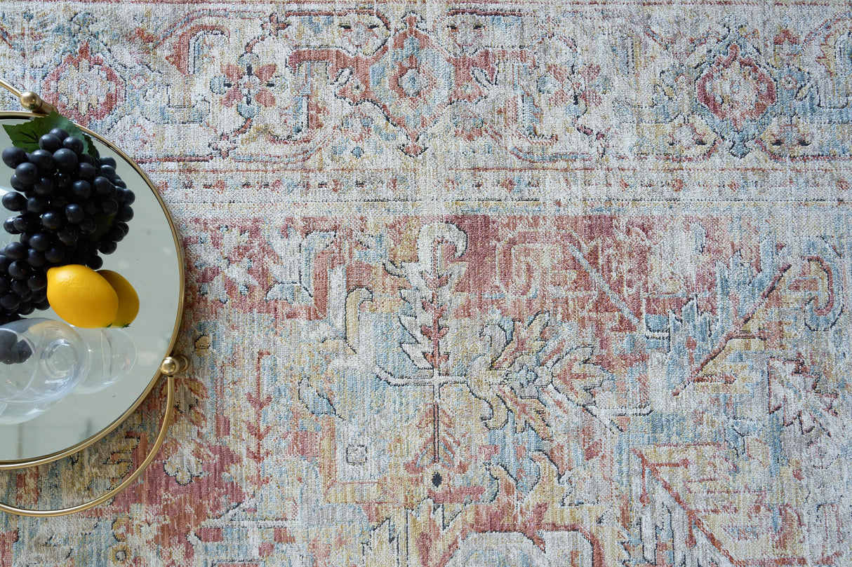 Exquisite Rugs Antique Loom 5593 Rust/Beige Polyester powerloom 15' x 12' Area Rug
