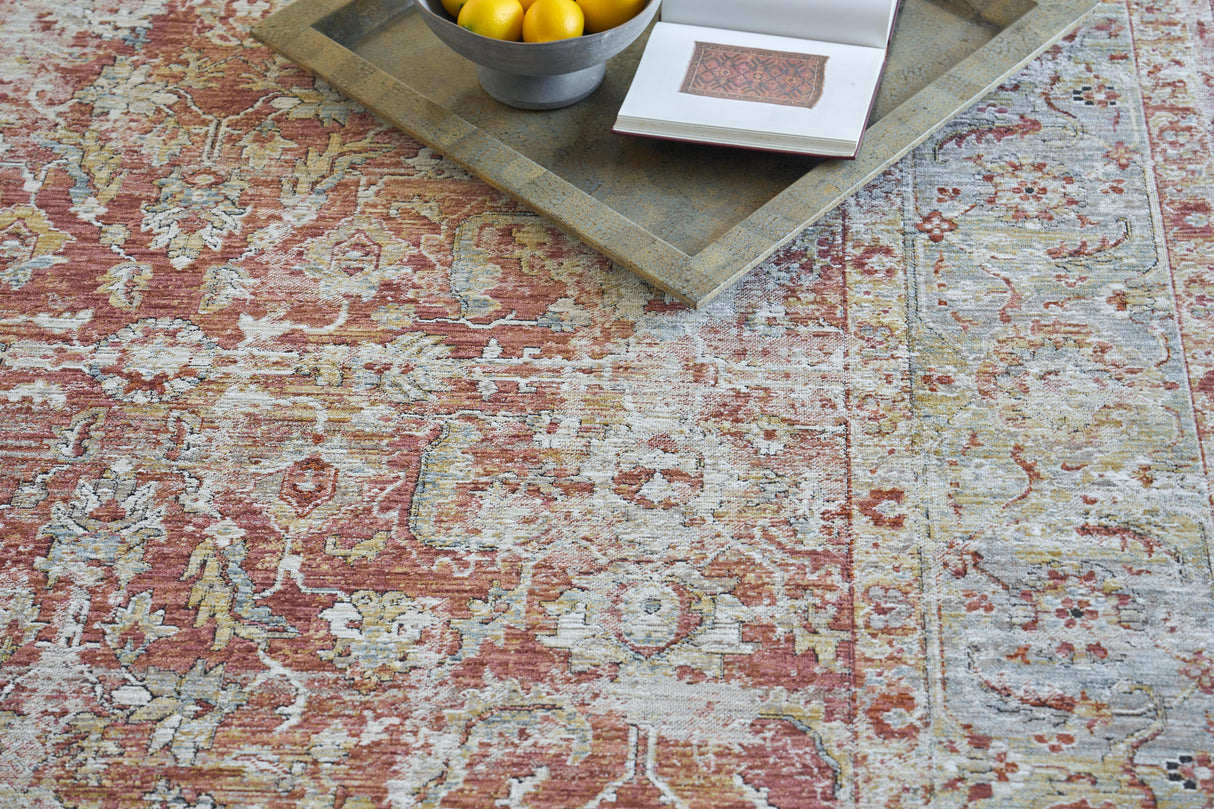 Exquisite Rugs The Met X Exquisite Rugs Antique Loom 5594 Rust/Blue 12' x 15' Area Rug