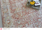 Exquisite The Met X Exquisite Rugs Antique Loom Rust/Blue Area Rug 0.02'X9.0' Rug