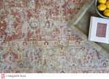Exquisite The Met X Exquisite Rugs Antique Loom Rust/Blue Area Rug 0.02'X9.0' Rug