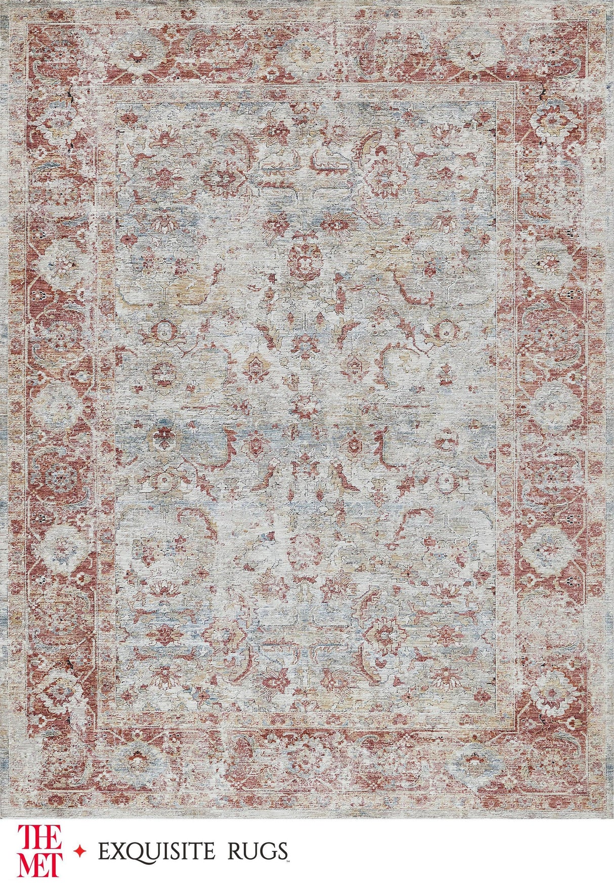 Exquisite Rugs The Met X Exquisite Rugs Antique Loom 5595 Blue/Rust 10' x 14' Area Rug