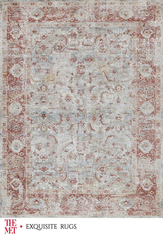 Exquisite Rugs The Met X Exquisite Rugs Antique Loom 5595 Blue/Rust 10' x 14' Area Rug