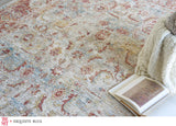 Exquisite The Met X Exquisite Rugs Antique Loom Blue/Rust Area Rug 0.02'X10.0' Rug