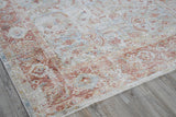 Exquisite Rugs Antique Loom 5595 Blue/Rust Polyester powerloom 15' x 12' Area Rug