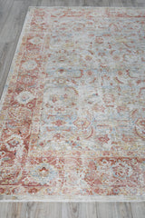 Exquisite Rugs Antique Loom 5595 Blue/Rust Polyester powerloom 15' x 12' Area Rug