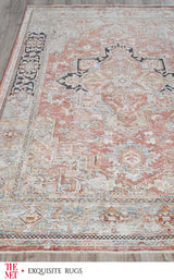 Exquisite The Met X Exquisite Rugs Antique Loom Rust/Black Area Rug 0.02'X12.0' Rug