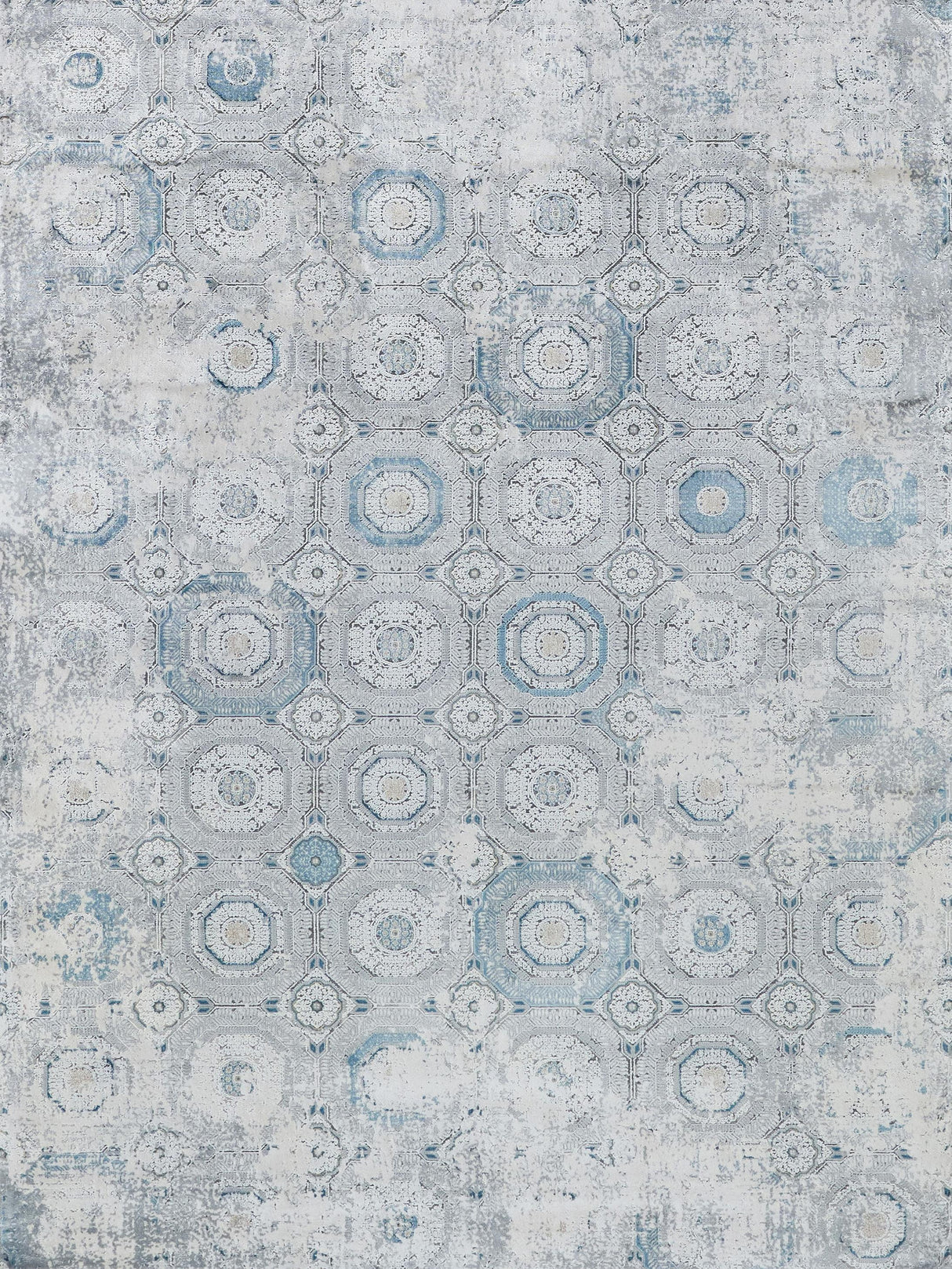 Exquisite Rugs Legacy 5662 Ivory/Blue Acrylic/Viscose powerloom 15' x 12' Area Rug