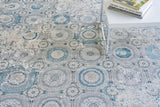 Exquisite Rugs Legacy 5662 Ivory/Blue Acrylic/Viscose powerloom 15' x 12' Area Rug