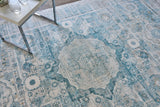 Exquisite Rugs The Met X Exquisite Rugs Legacy 5663 Blue/Ivory 8' x 10' Area Rug