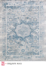 Exquisite The Met X Exquisite Rugs Legacy Blue/Ivory Area Rug 0.02'X8.0' Rug