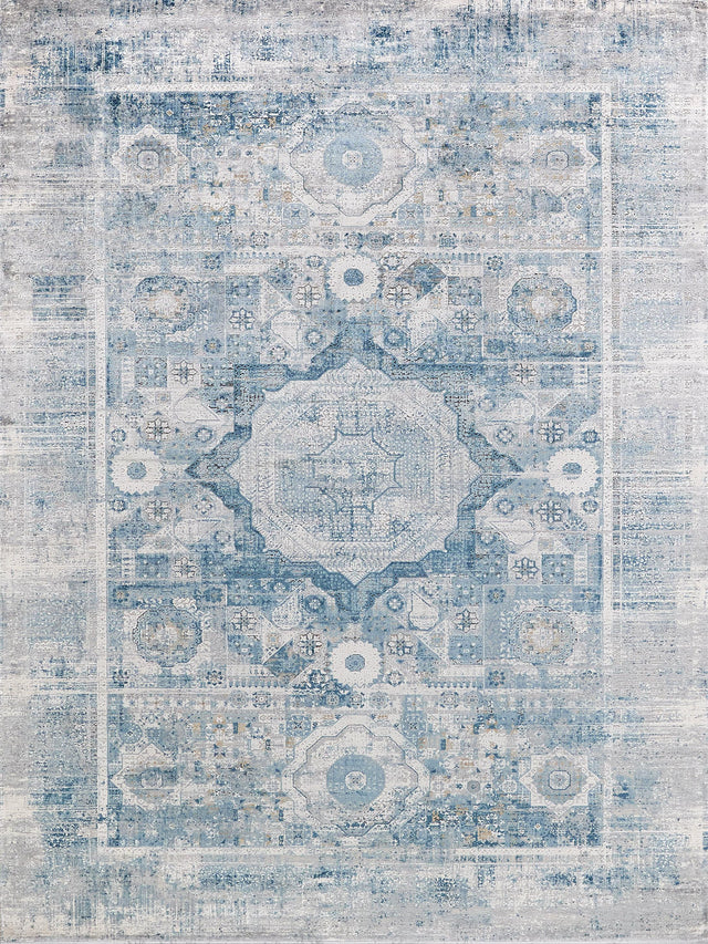 Exquisite Rugs The Met X Exquisite Rugs Legacy 5663 Blue/Ivory 8' x 10' Area Rug