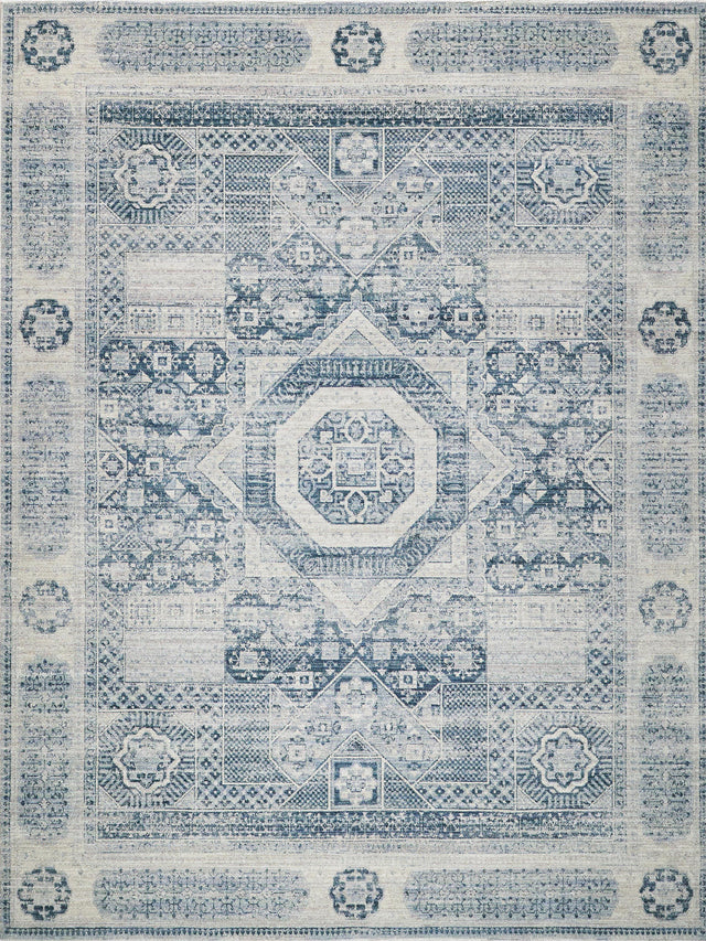 Exquisite Rugs The Met X Exquisite Rugs Vintage Looms 5670 Light Blue/Blue 12' x 15' Area Rug