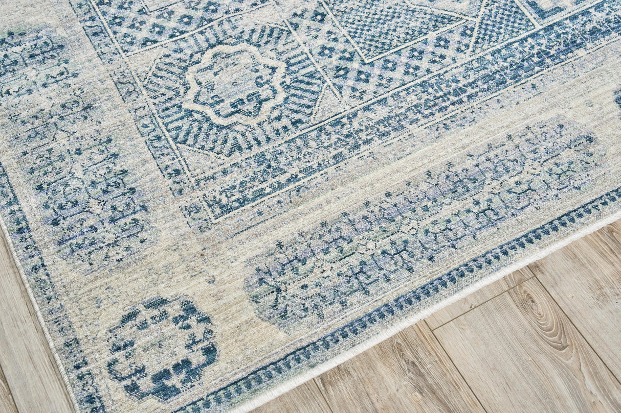 Exquisite Rugs The Met X Exquisite Rugs Vintage Looms 5670 Light Blue/Blue 12' x 15' Area Rug