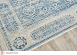Exquisite The Met X Exquisite Rugs Vintage Looms Light Blue/Blue Area Rug 0.02'X9.0' Rug