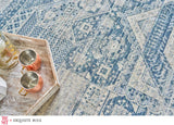 Exquisite The Met X Exquisite Rugs Vintage Looms Light Blue/Blue Area Rug 0.02'X9.0' Rug