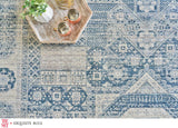 Exquisite The Met X Exquisite Rugs Vintage Looms Light Blue/Blue Area Rug 0.02'X9.0' Rug
