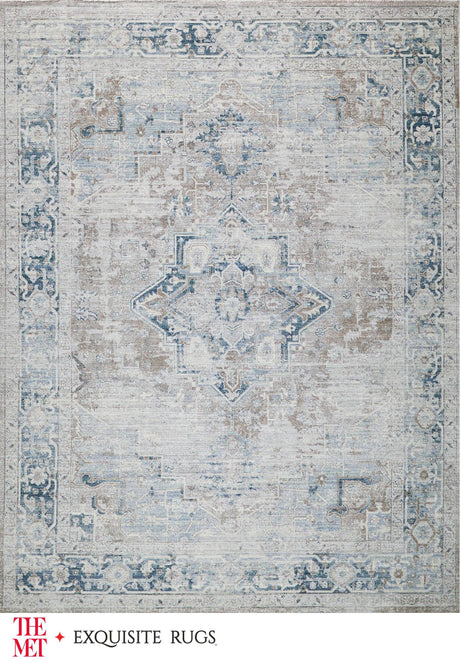 Exquisite The Met X Exquisite Rugs Vintage Looms Rust/Navy Area Rug 0.02'X1.0' Rug