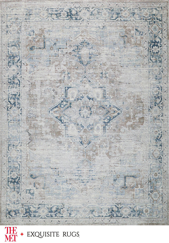 Exquisite Rugs The Met X Exquisite Rugs Vintage Looms 5676 Rust/Navy 8' x 10' Area Rug