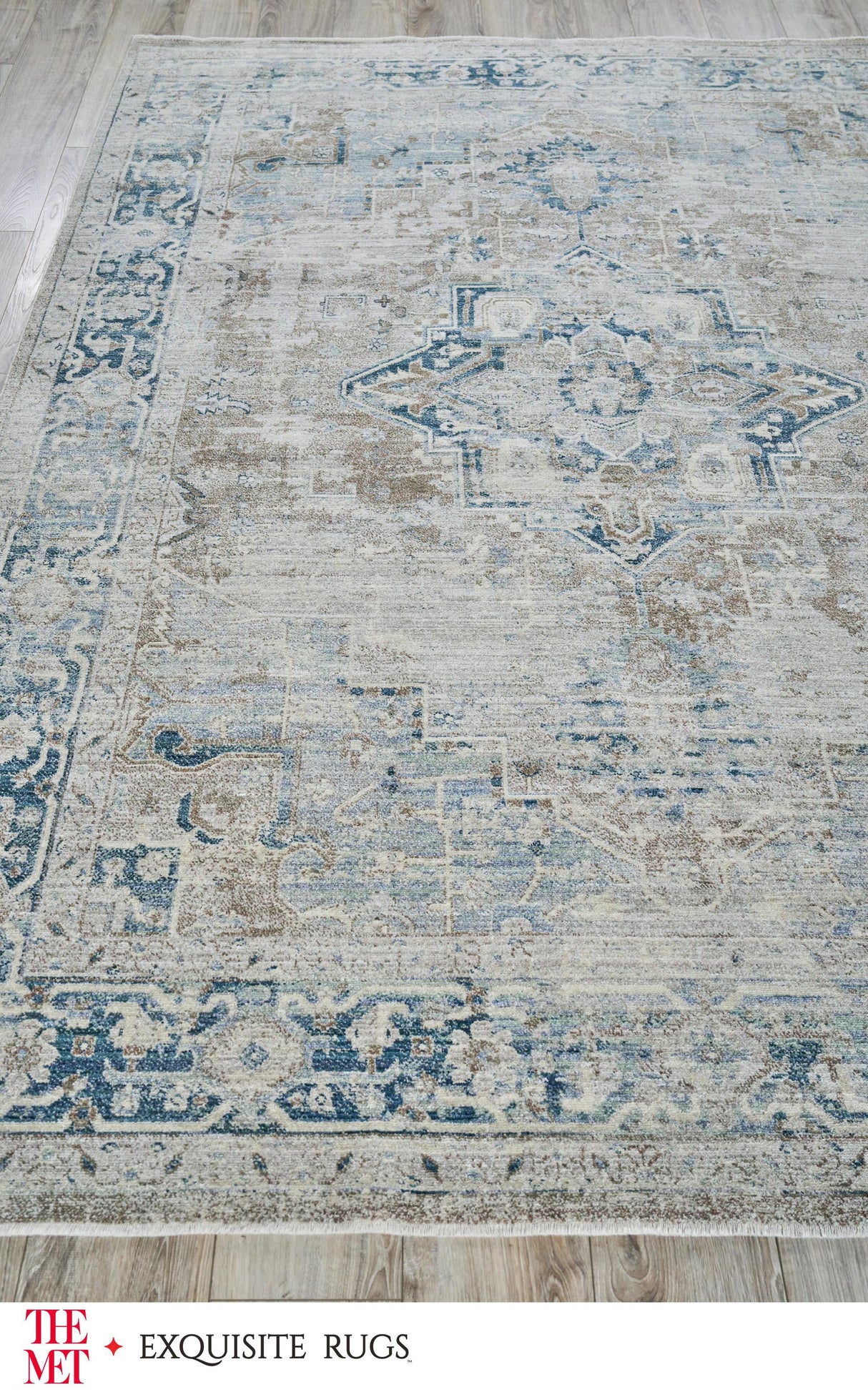Exquisite The Met X Exquisite Rugs Vintage Looms Rust/Navy Area Rug 0.02'X8.0' Rug