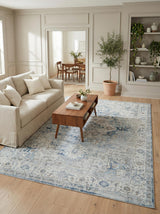 Exquisite Rugs Vintage Looms 5677 Blue/Beige Polyester powerloom 15' x 12' Area Rug