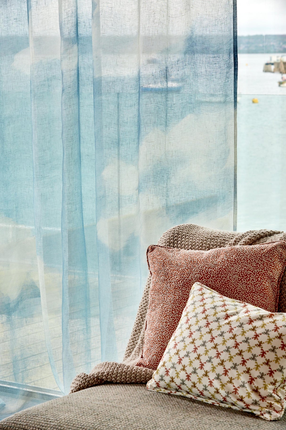 Harlequin Sky Blue Harlequin Sheers I Fabric