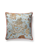 Scalamandre Dragon Tableau 22 X 22 - Copper Sky Decorative Pillow