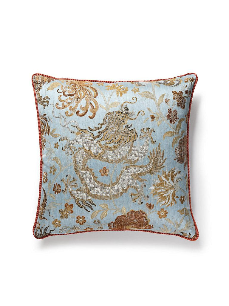 Scalamandre Dragon Tableau Copper Sky Pillow