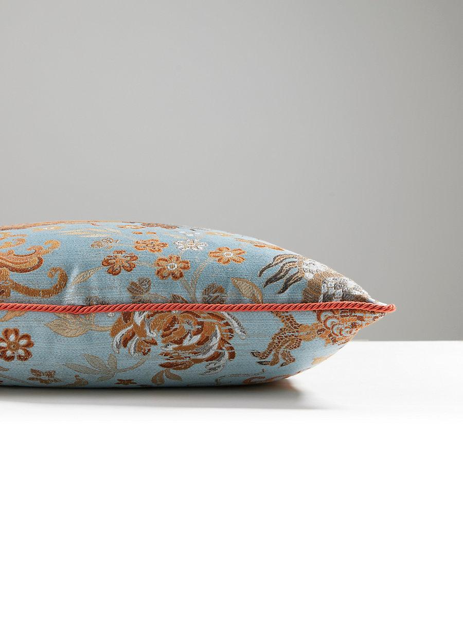 Scalamandre Dragon Tableau 22 X 22 - Copper Sky Decorative Pillow