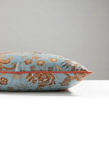 Scalamandre Dragon Tableau 22 X 22 - Copper Sky Decorative Pillow