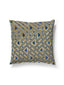 Scalamandre Kasai Velvet 22 X 22 - Blue On Gold Decorative Pillow