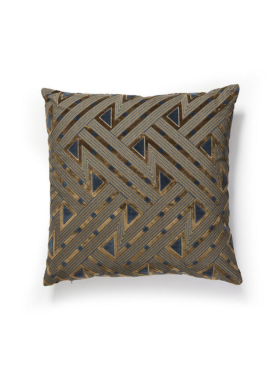 Scalamandre Kasai Velvet 22 X 22 - Dark Walnut Decorative Pillow